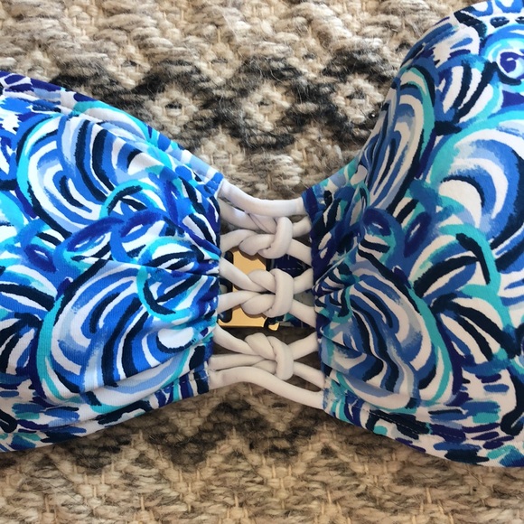 NWT Lilly Pulitzer Sandy Lattice Bandeau, 6 - Picture 4 of 7